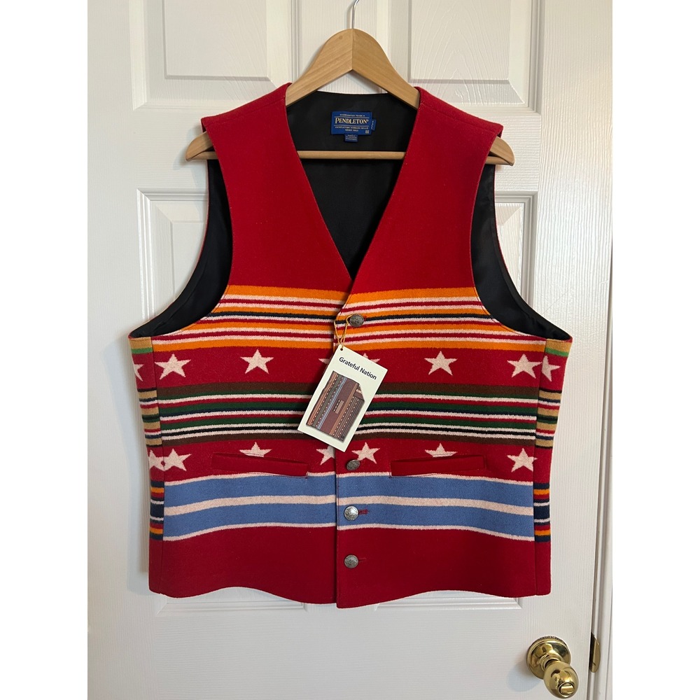 Pendleton Grateful Nation Wool Vest Mens XL Tall NWT